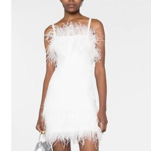 🆕 Staud Etta Feather Trimmed Mini Dress